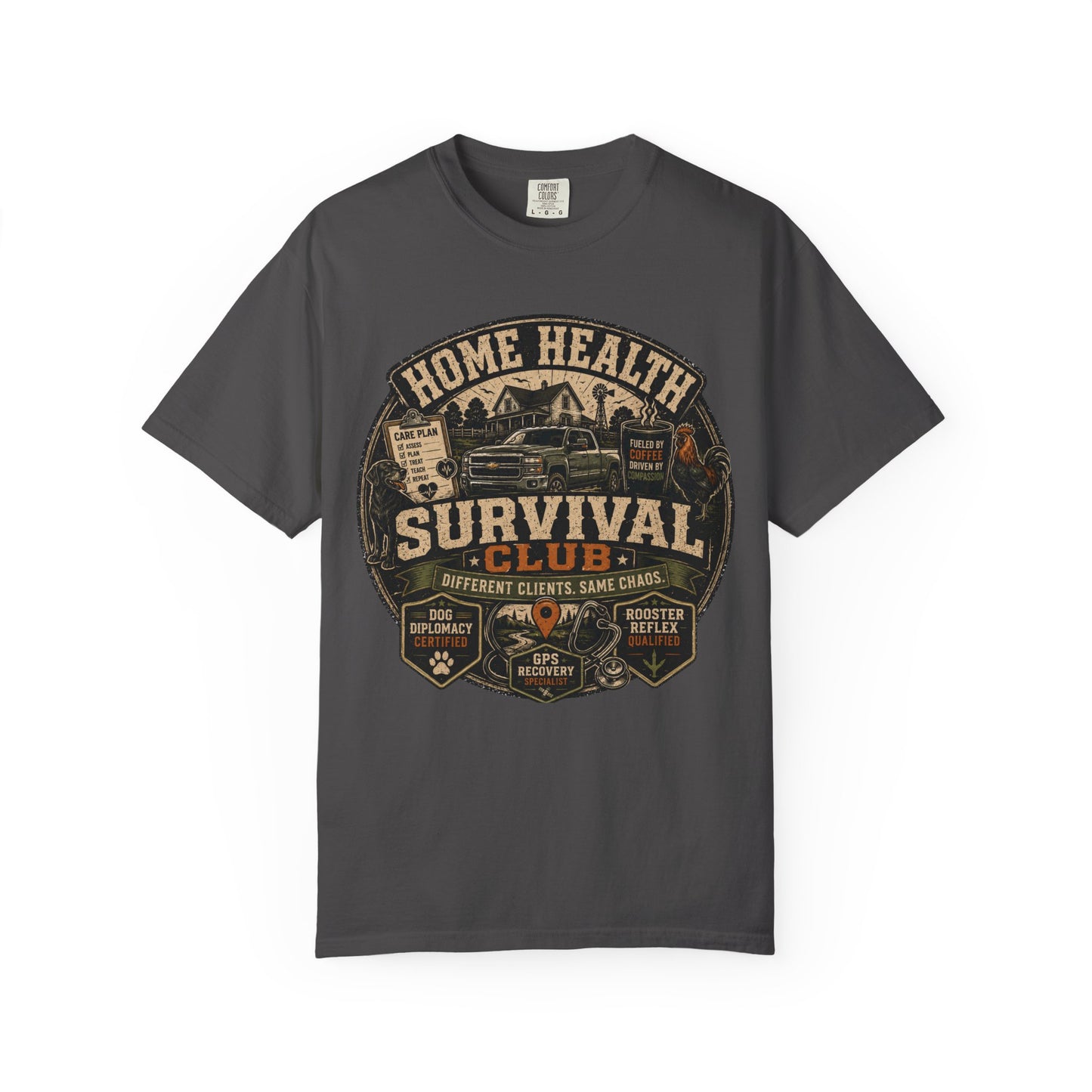 Men Of Home Health Survival Club T-Shirt — Vintage Caregiver Pride Tee