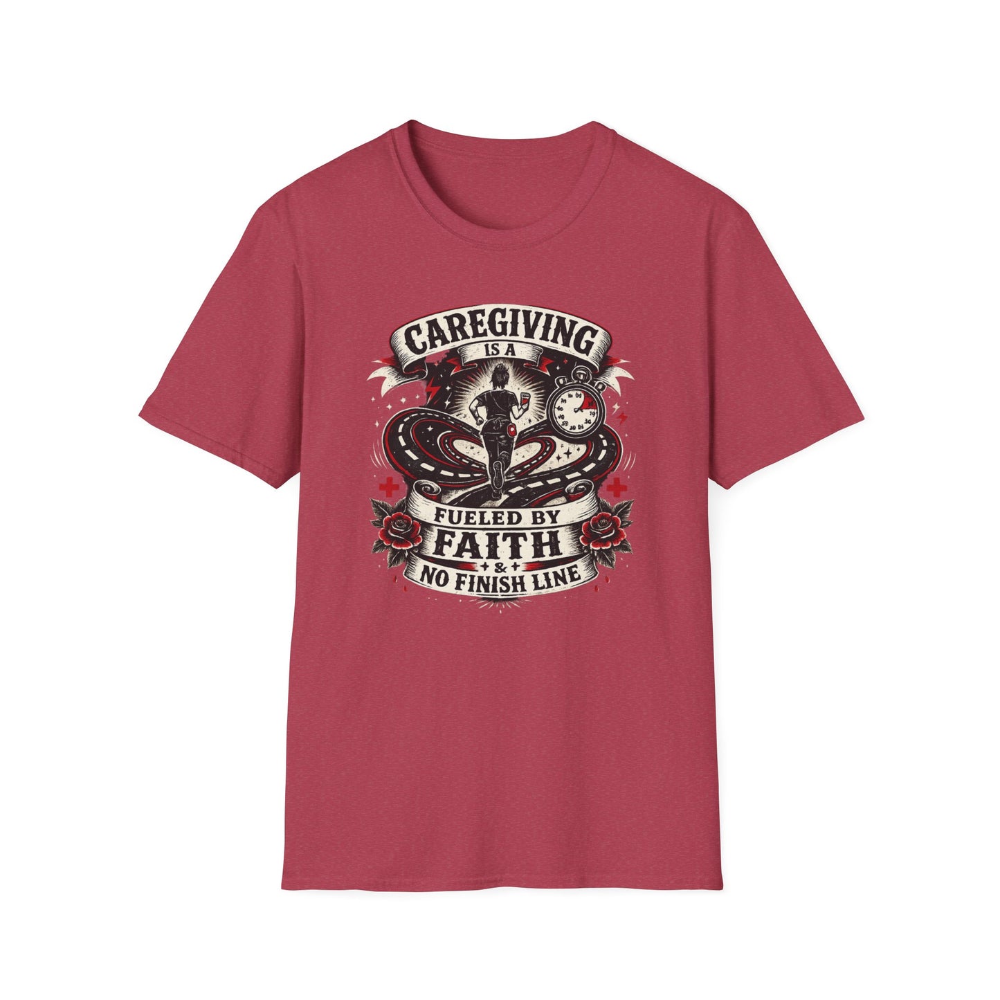 Caregiving T-Shirt — "Caregiving is a Journey Fueled by Faith" Graphic Tee