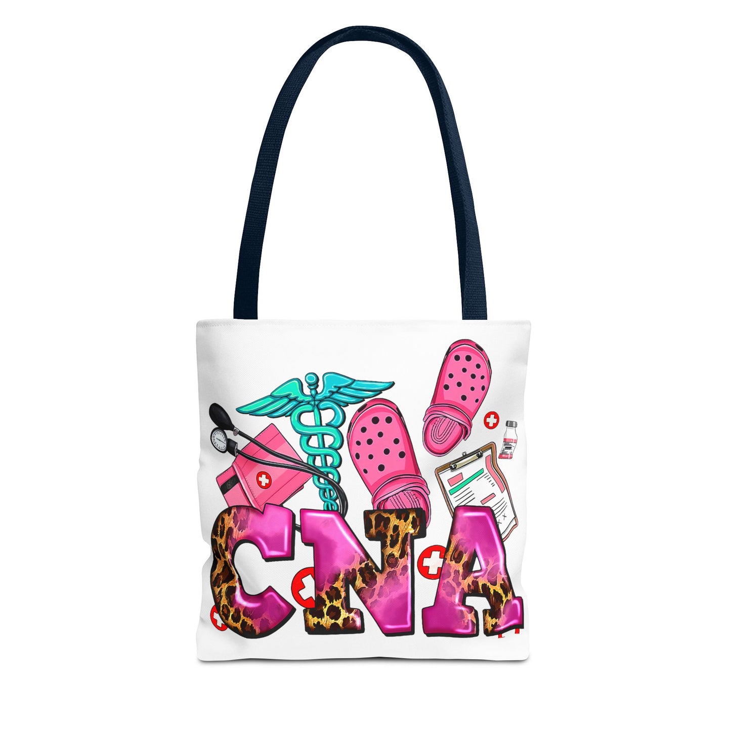 CNA Fun Graphic Tote Bag — Pink Medical Nurse Gift