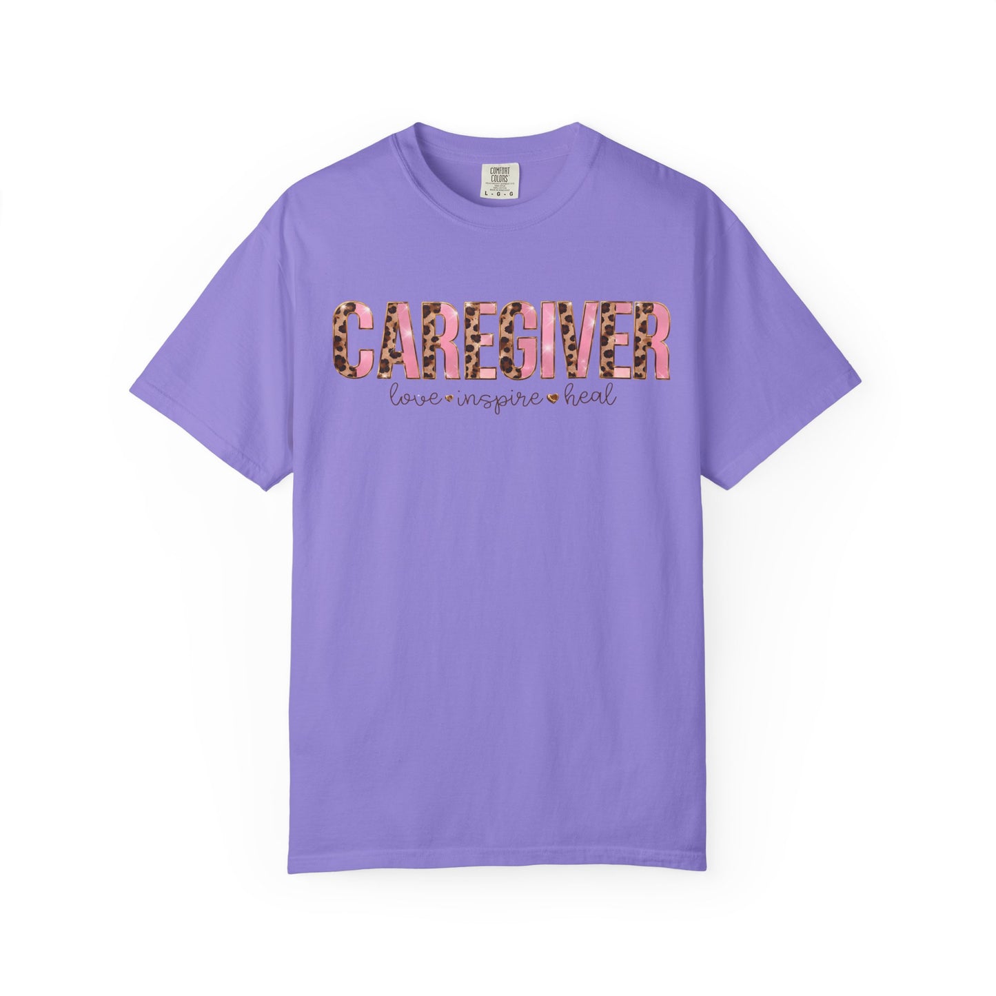 Caregiver Floral T-Shirt — Brave • Compassionate • Kind