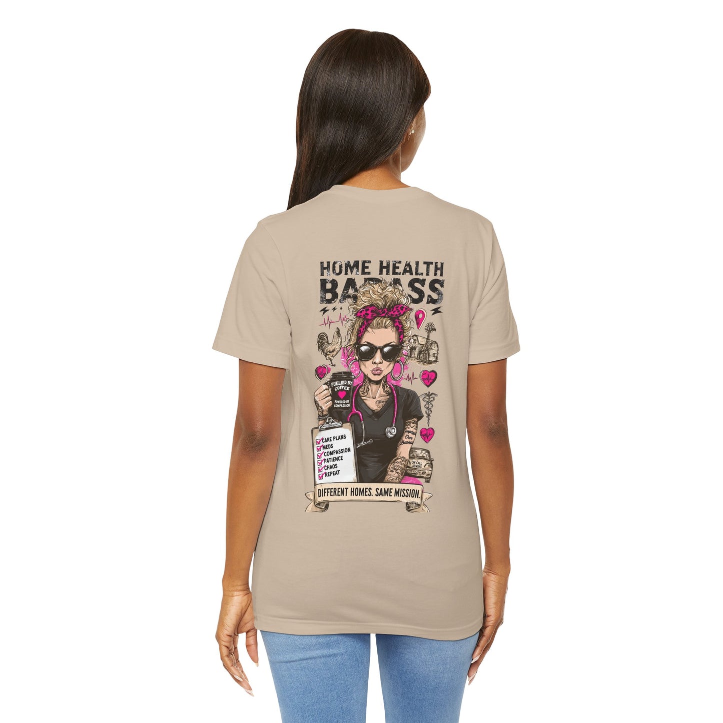 Home Health Badass T‑Shirt — Funny Nurse Caregiver Gift for Home Health Workers
