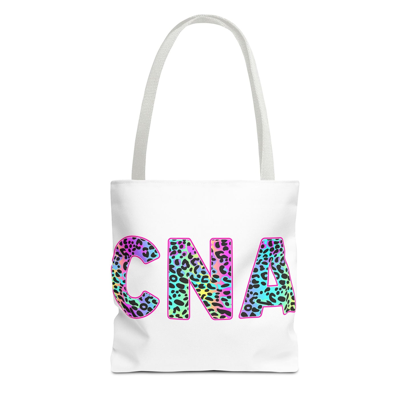 CNA Leopard Print Tote Bag - Colorful Nurse Aide Gift