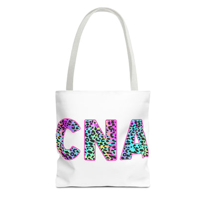 CNA Leopard Print Tote Bag - Colorful Nurse Aide Gift