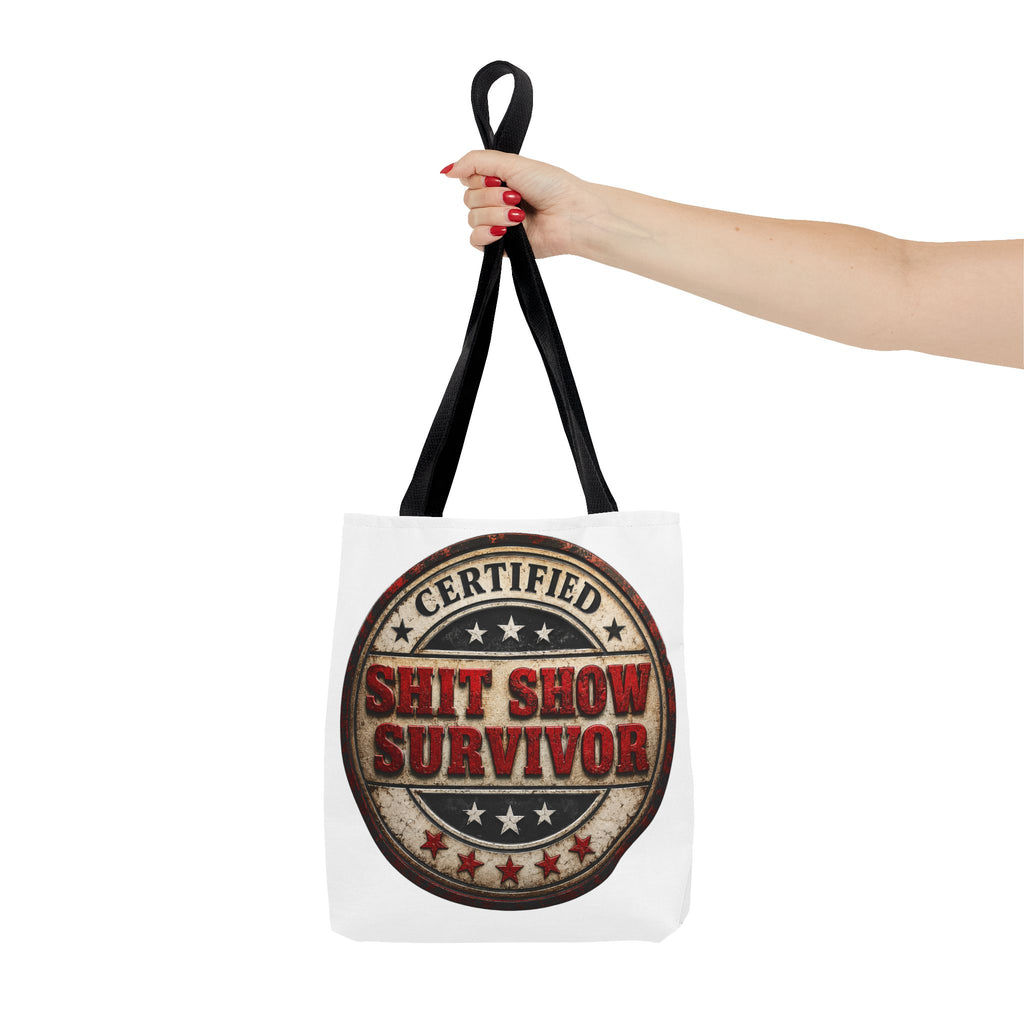 Tote Bag — "Certified Shit Show Survivor" Vintage Badge Tote
