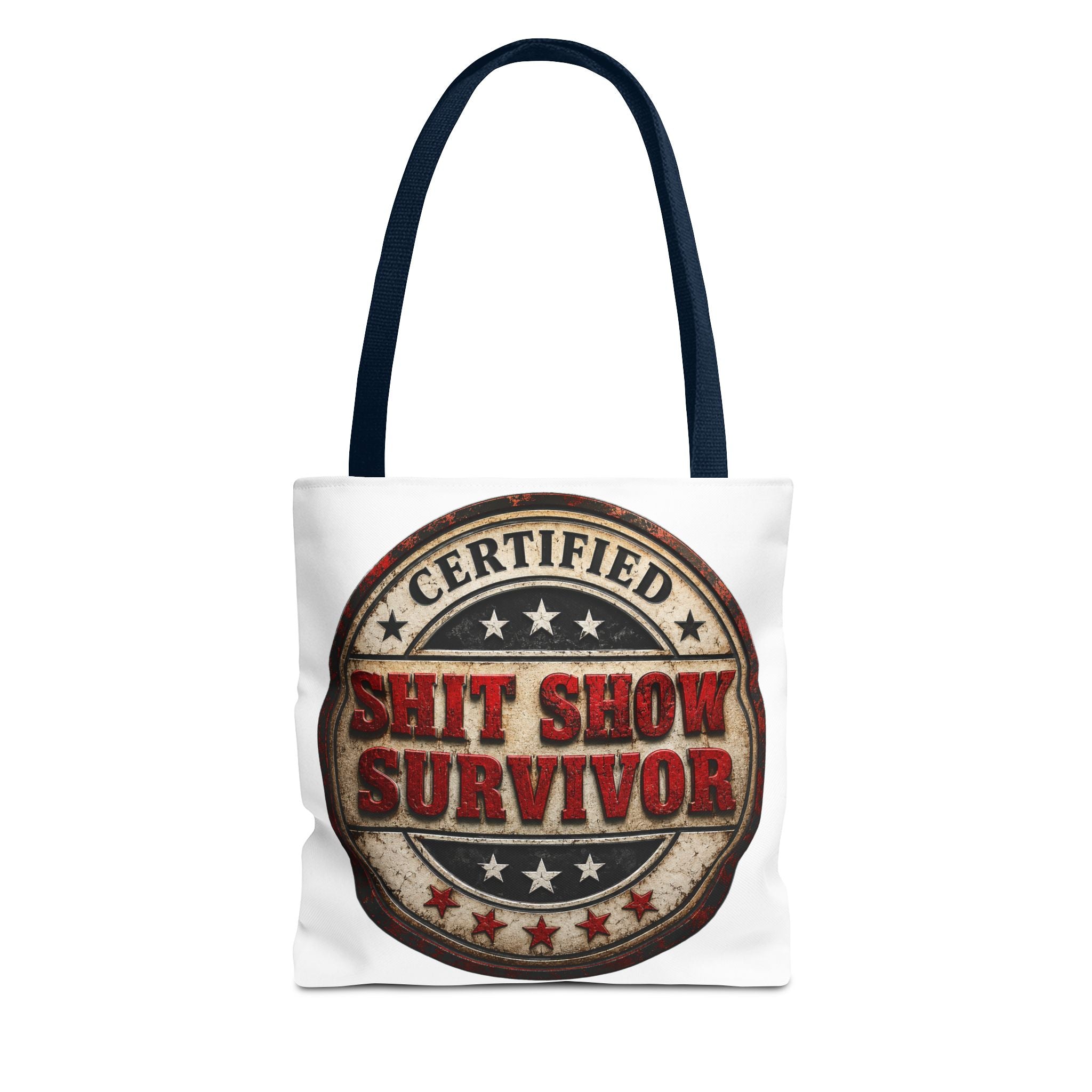 Tote Bag — "Certified Shit Show Survivor" Vintage Badge Tote