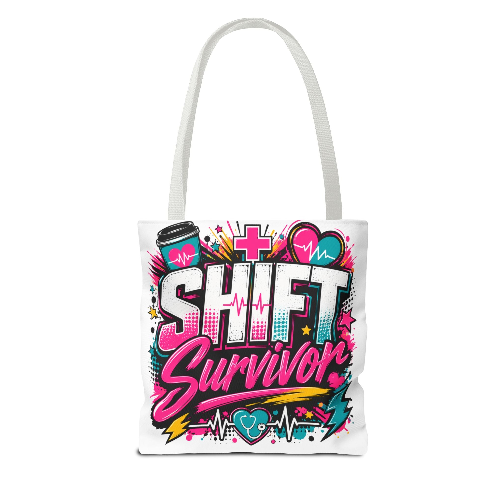 Tote — "Shift Survivor" Nurse Shift Work Graphic Tote Bag