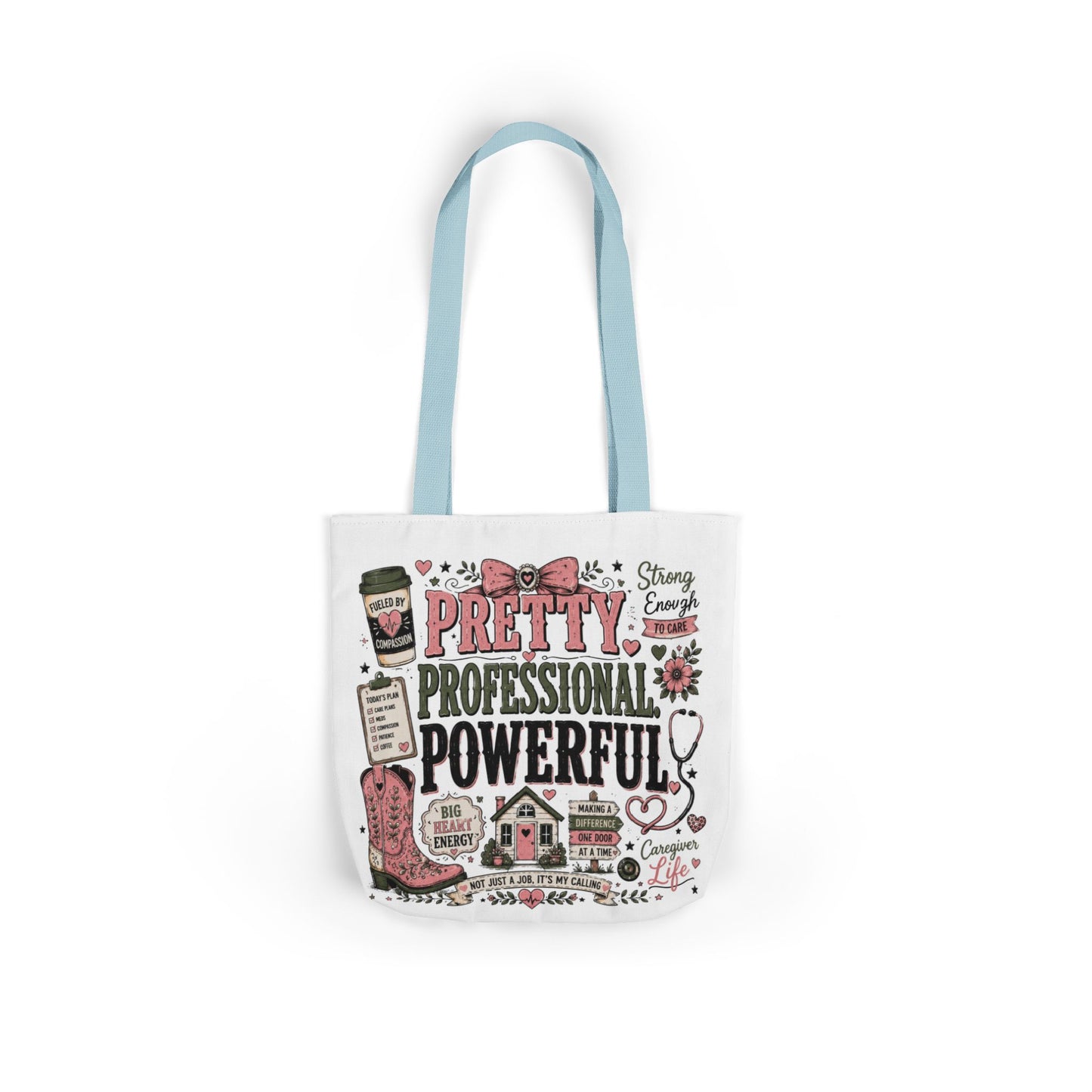 Pretty Professional Powerful Canvas Tote — home  Health Care Feminine Empowerment Work Bag