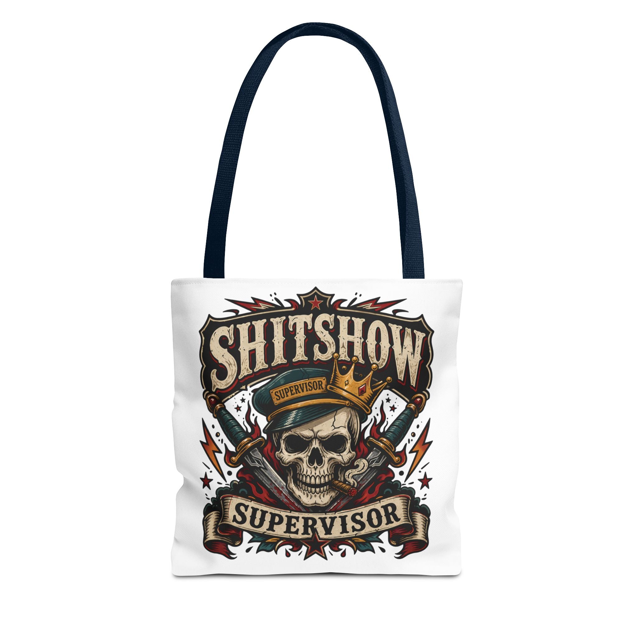 Tote Bag — "Shitshow Supervisor" Skull Graphic Tote