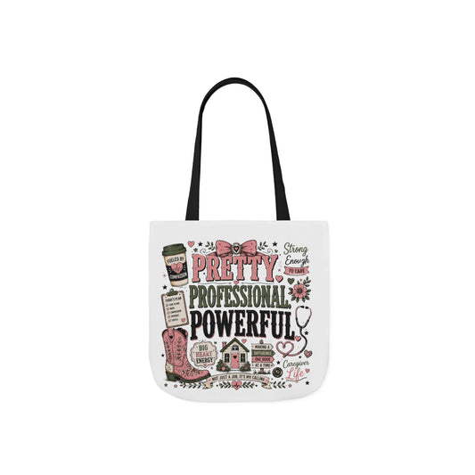 Pretty Professional Powerful Canvas Tote — home  Health Care Feminine Empowerment Work Bag