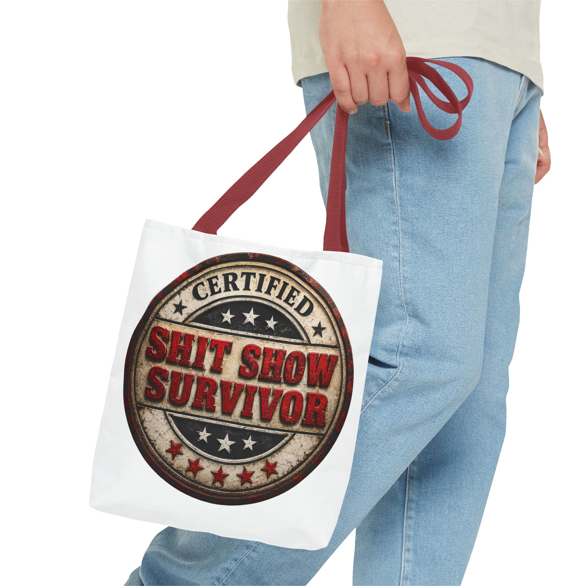 Tote Bag — "Certified Shit Show Survivor" Vintage Badge Tote