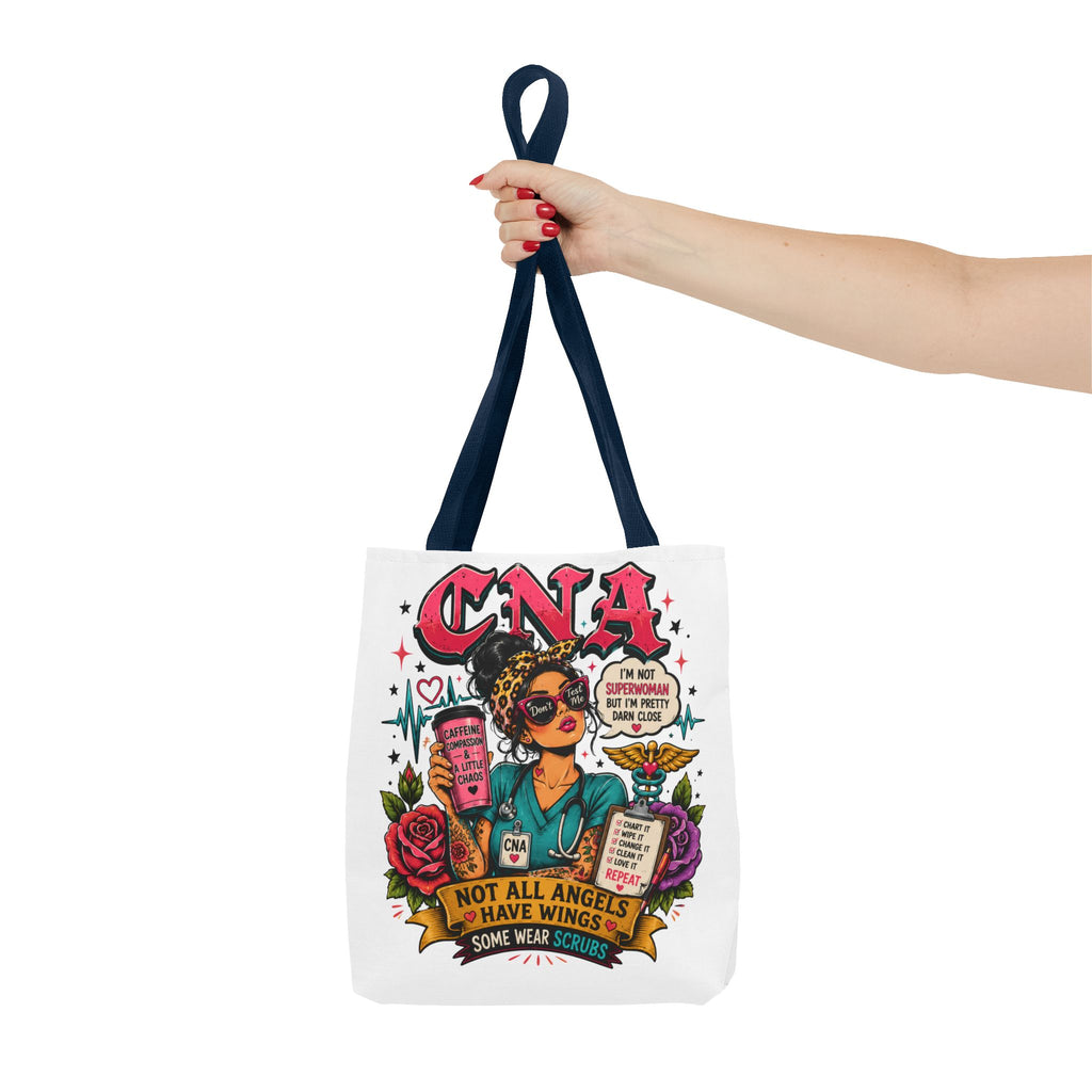 CNA Tote Bag - 'Not All Angels Have Wings, Some Wear Scrubs'