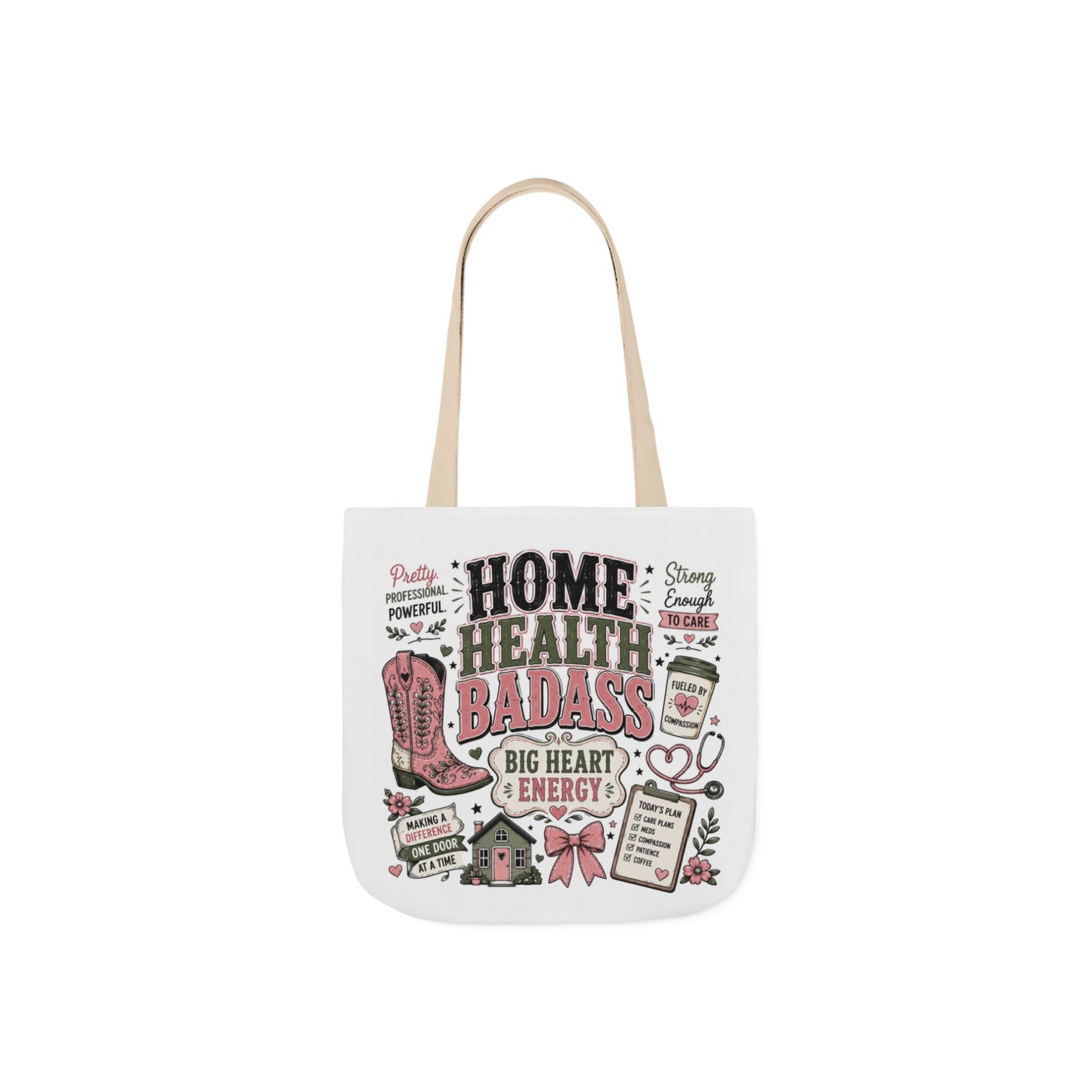 Home Health Care Badass Canvas Tote Bag — Nurse & Caregiver Gift