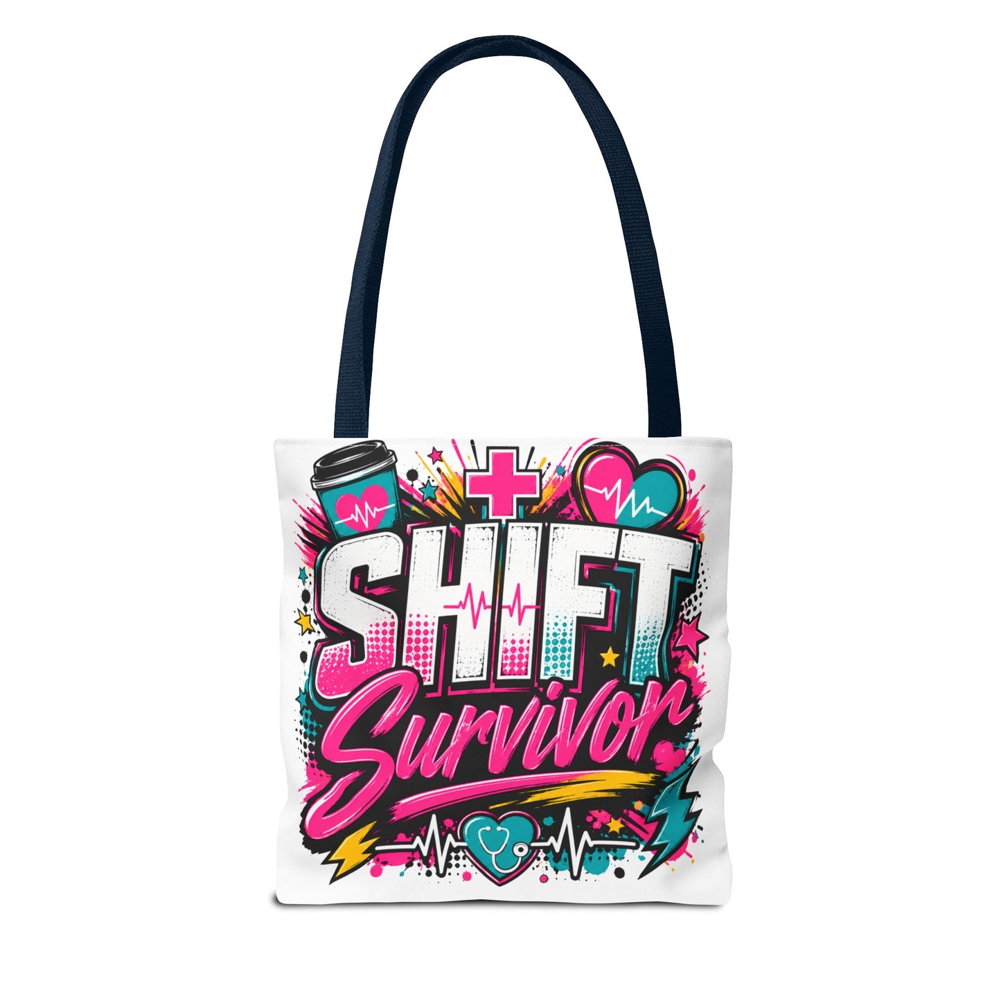 Tote — "Shift Survivor" Nurse Shift Work Graphic Tote Bag