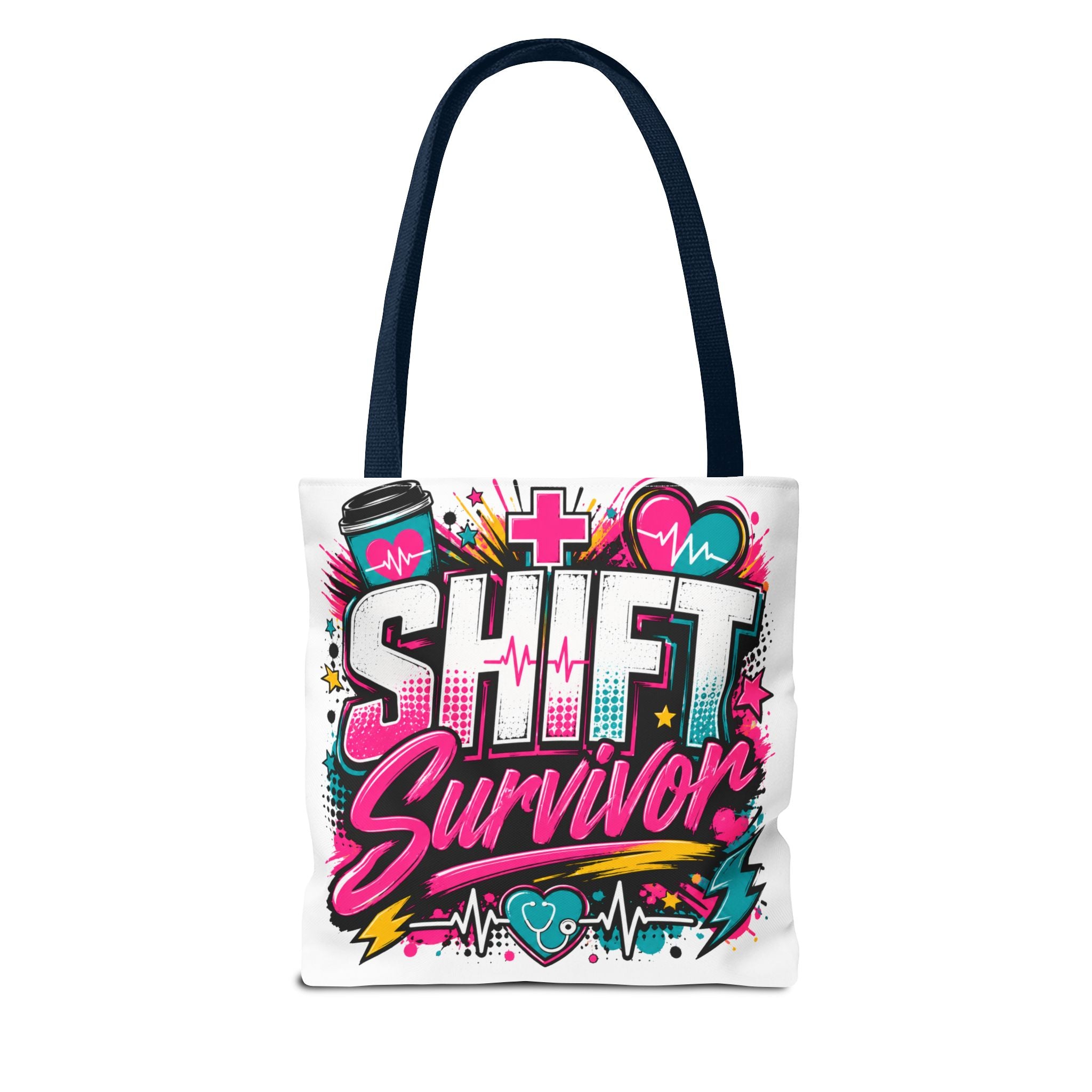 Tote — "Shift Survivor" Nurse Shift Work Graphic Tote Bag