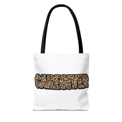 Caregiver Leopard Print Tote Bag —