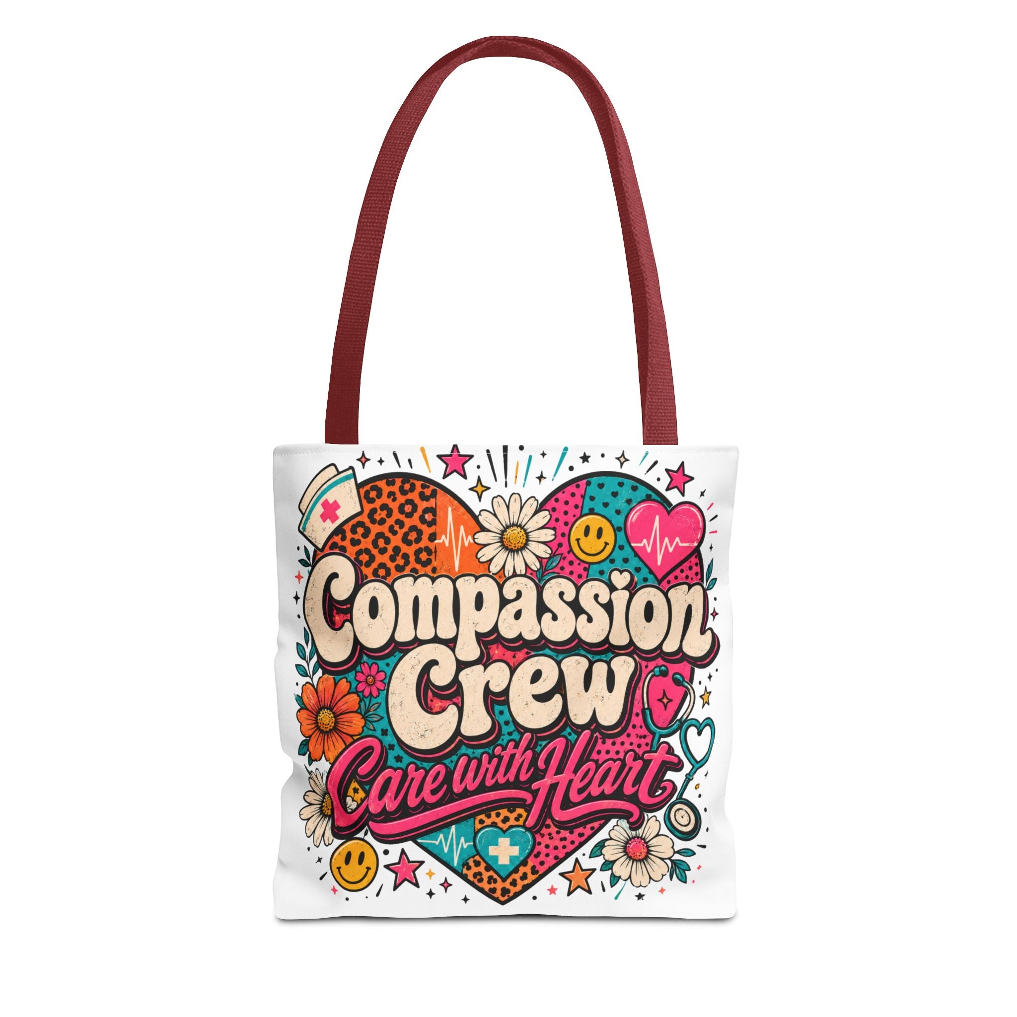 Compassion Crew Tote Bag — "Care with Heart" Colorful Nurse & Caregiver Gift