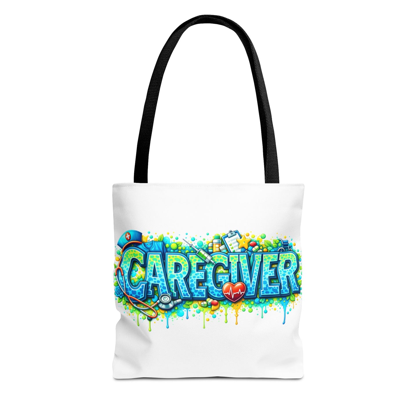 Caregiver Tote Bag — Colorful Graffiti Design (Caregiver)