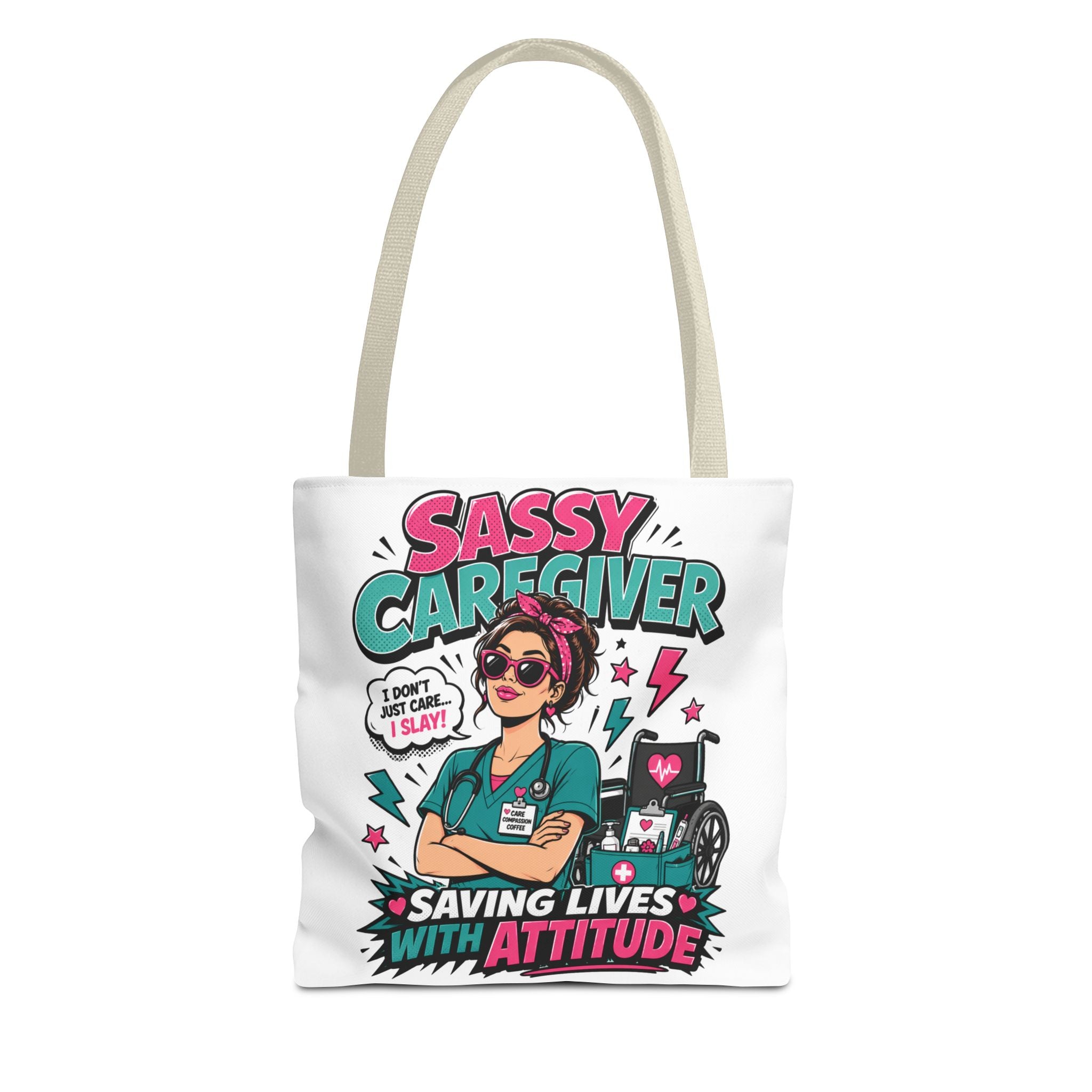 Sassy Caregiver Tote Bag – "Saving Lives With Attitude"