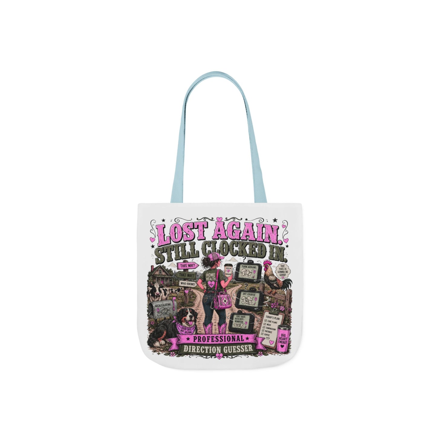 Home Health Care Tote Bag — 'Lost Again, Still Cucked' Graphic Canvas Tote