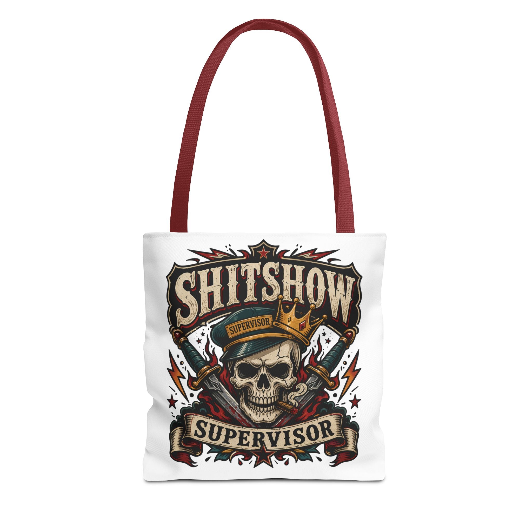 Tote Bag — "Shitshow Supervisor" Skull Graphic Tote