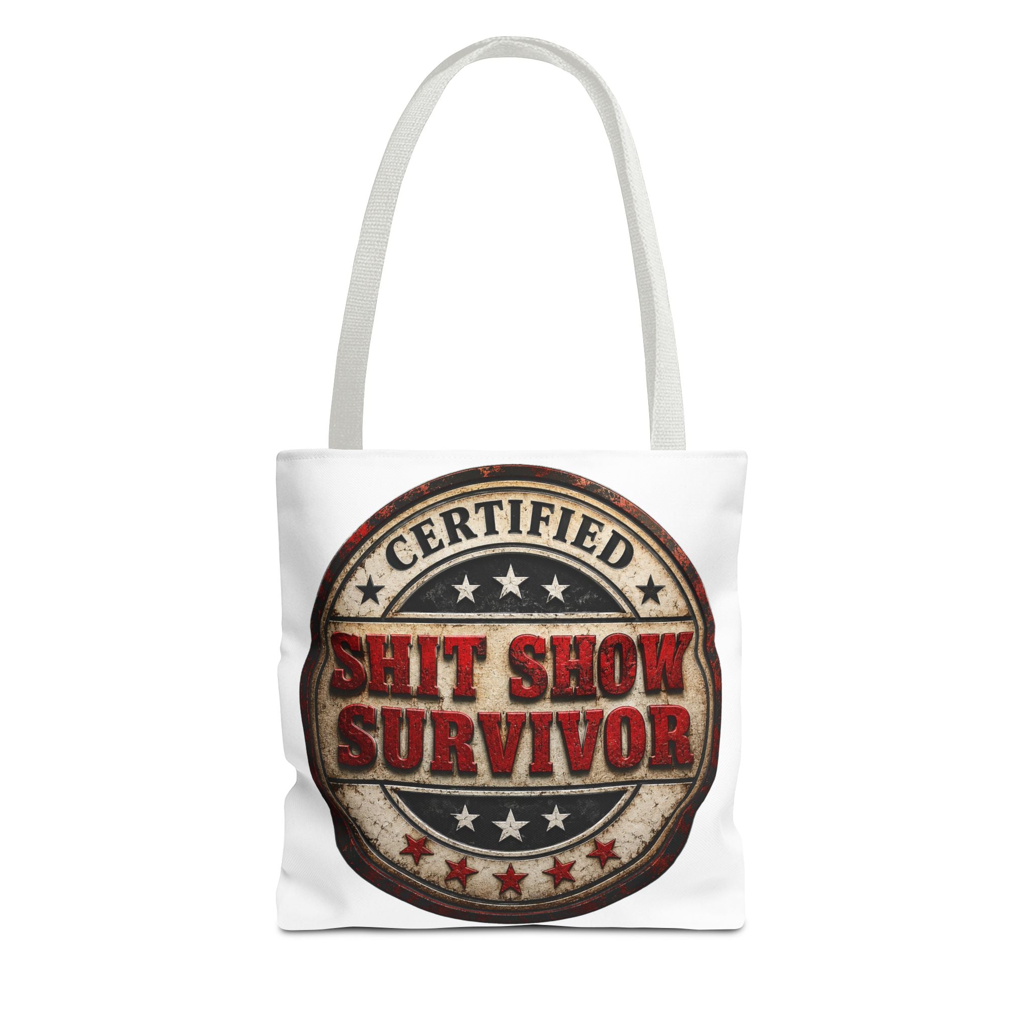 Tote Bag — "Certified Shit Show Survivor" Vintage Badge Tote