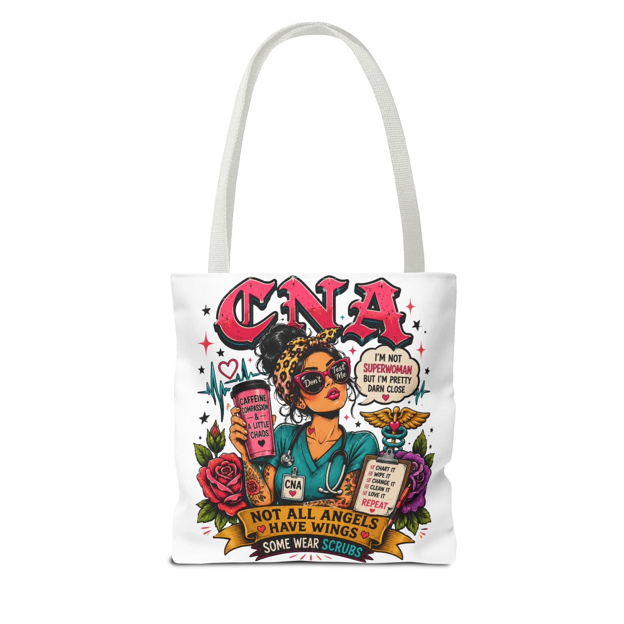 CNA Tote Bag - 'Not All Angels Have Wings, Some Wear Scrubs'