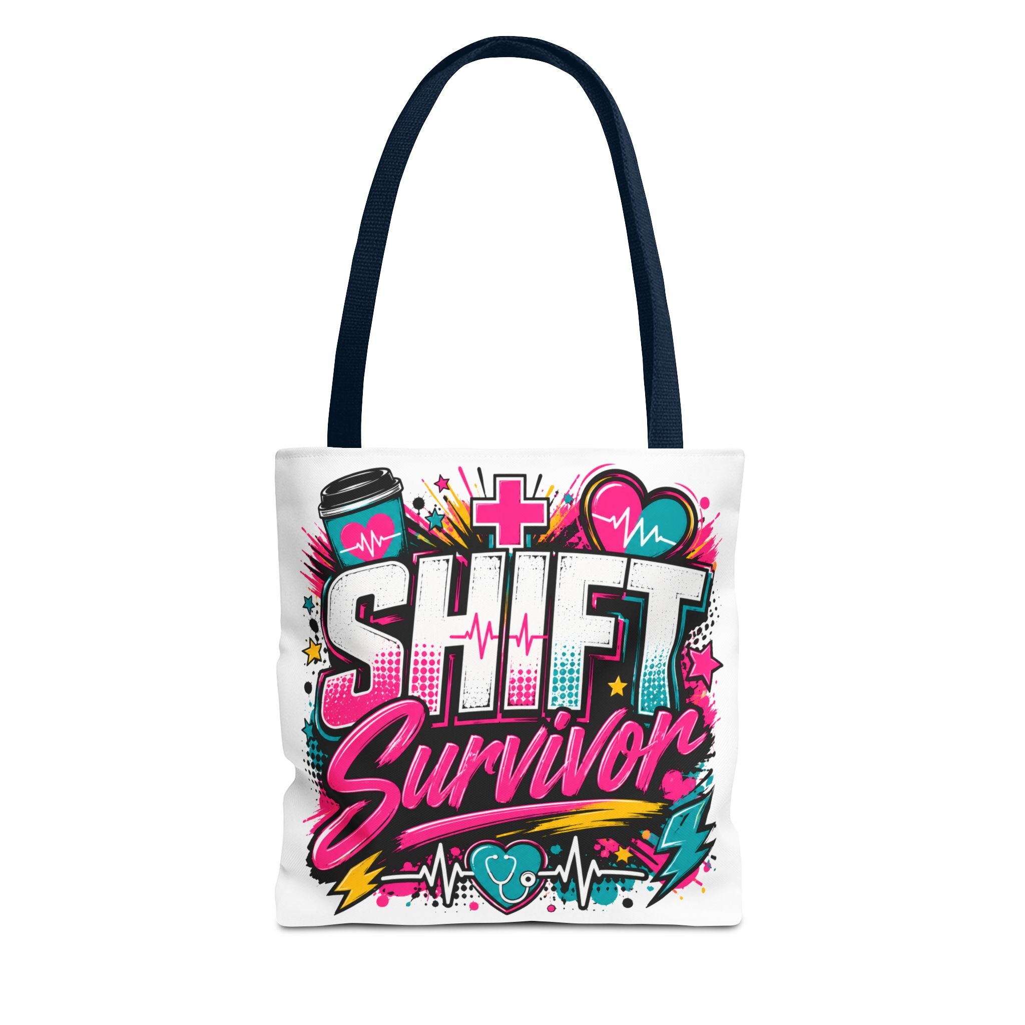 Tote — "Shift Survivor" Nurse Shift Work Graphic Tote Bag