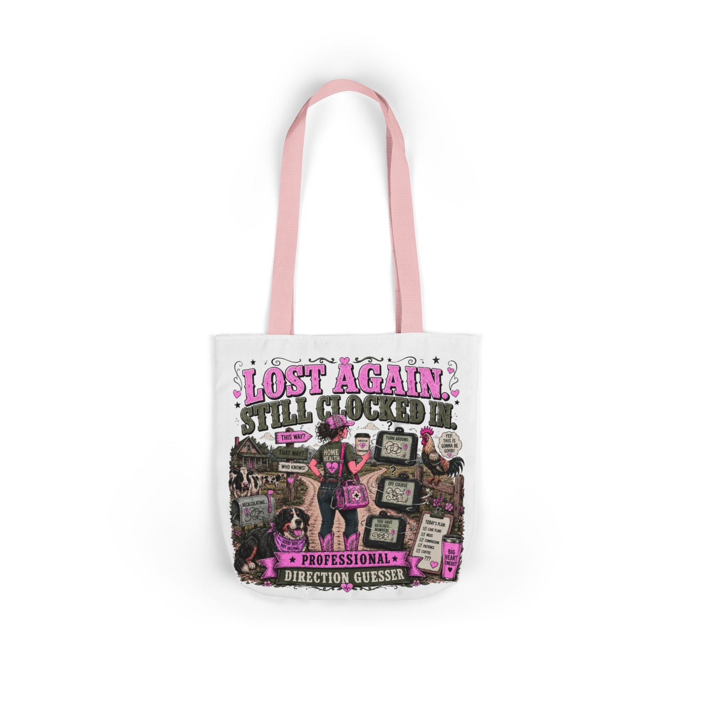 Home Health Care Tote Bag — 'Lost Again, Still Cucked' Graphic Canvas Tote