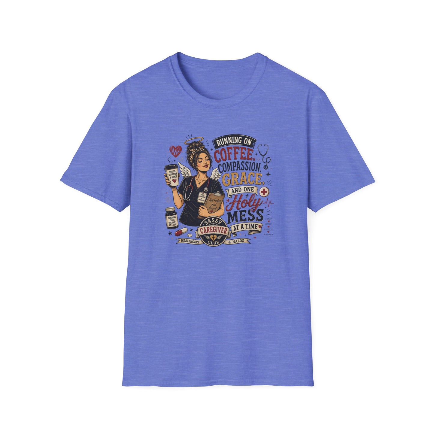 T-Shirt — 'Drink More Coffee, Compassion, Grace' Christian