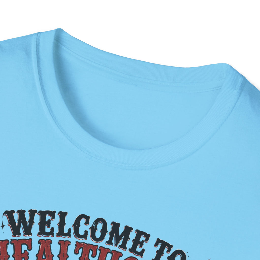 T-Shirt — “Welcome to Healthcare: Where Sleep Is Optional Skull Graphic Tee
