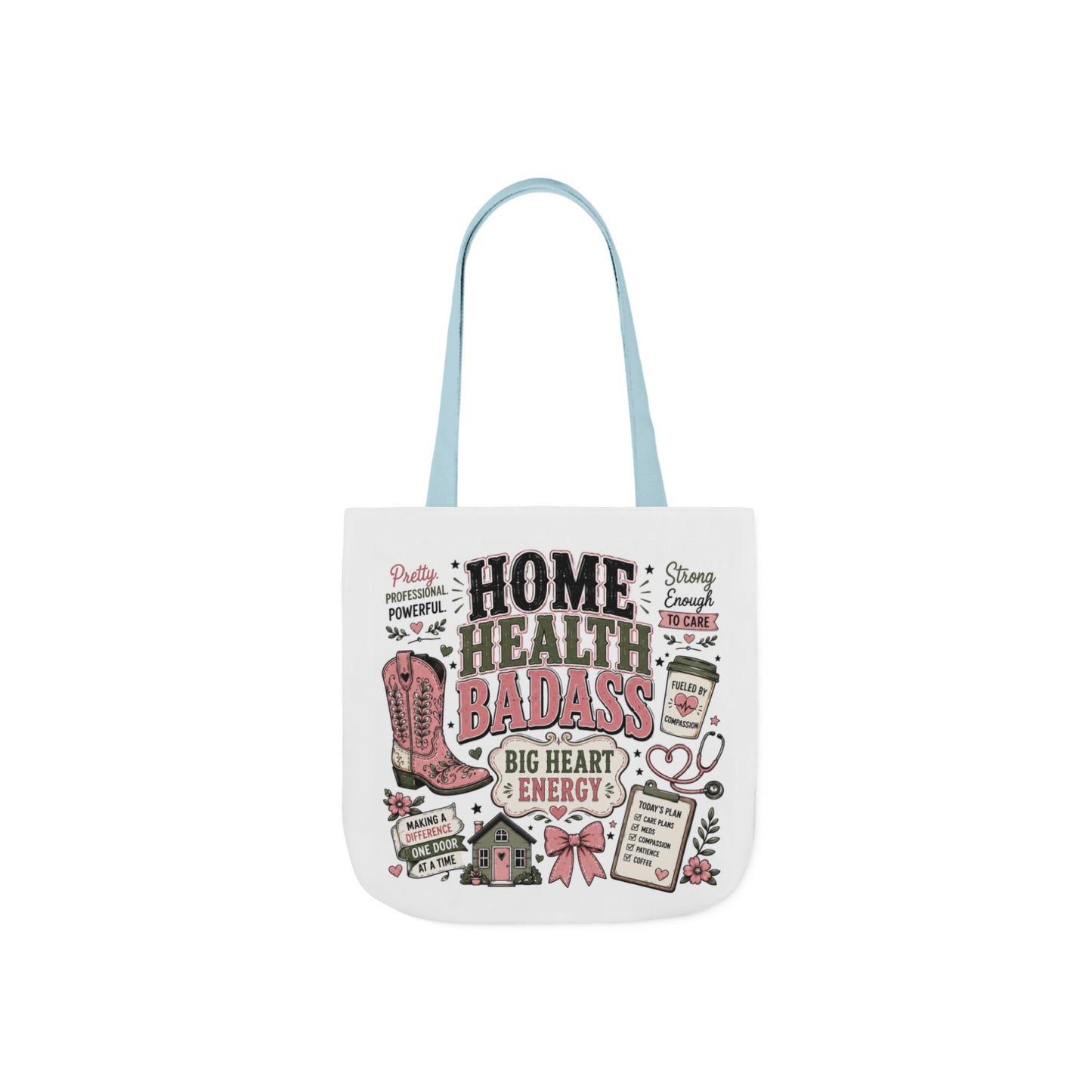 Home Health Care Badass Canvas Tote Bag — Nurse & Caregiver Gift