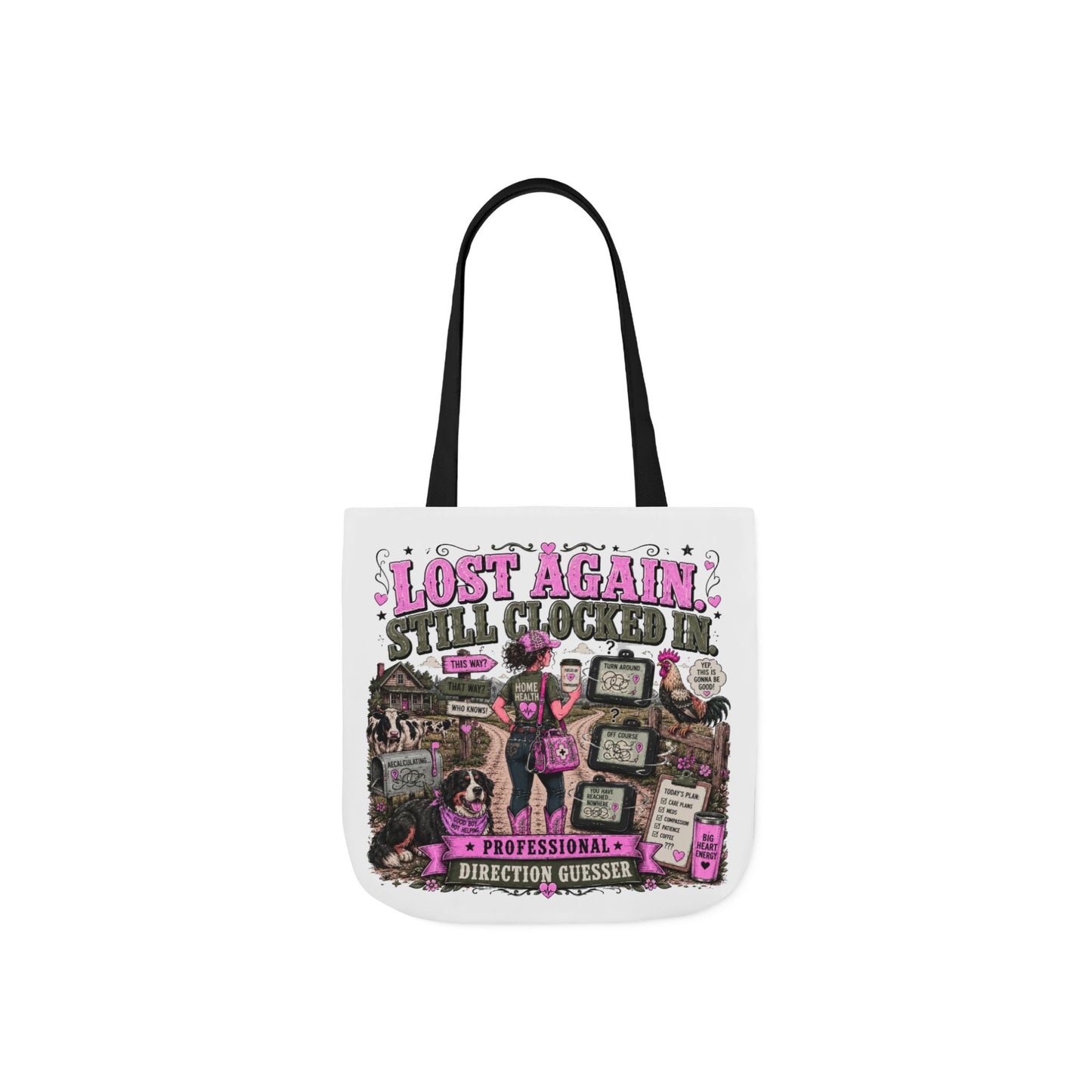 Home Health Care Tote Bag — 'Lost Again, Still Cucked' Graphic Canvas Tote