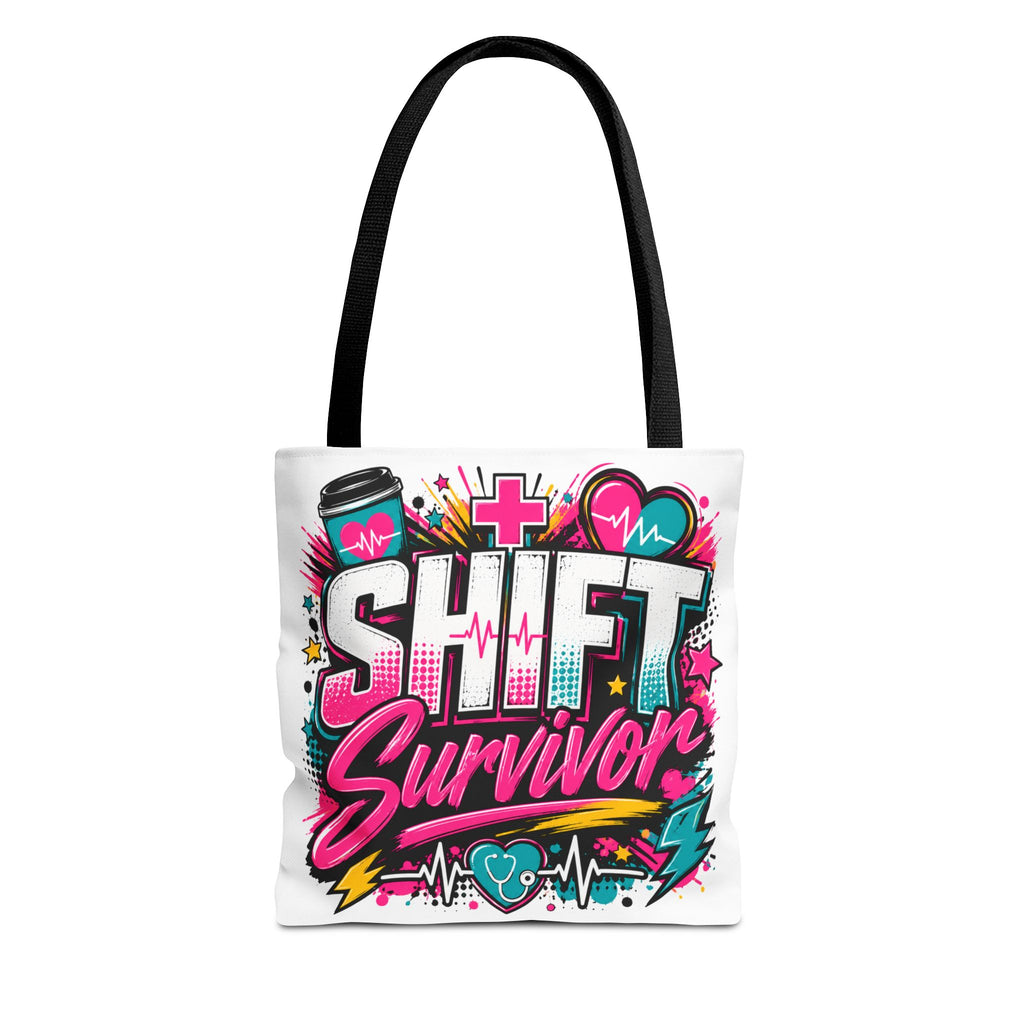 Tote — "Shift Survivor" Nurse Shift Work Graphic Tote Bag