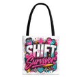 Tote — "Shift Survivor" Nurse Shift Work Graphic Tote Bag