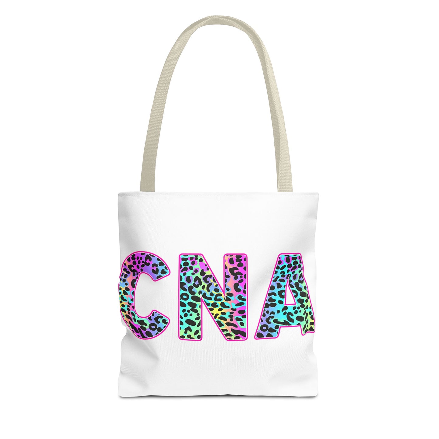 CNA Leopard Print Tote Bag - Colorful Nurse Aide Gift