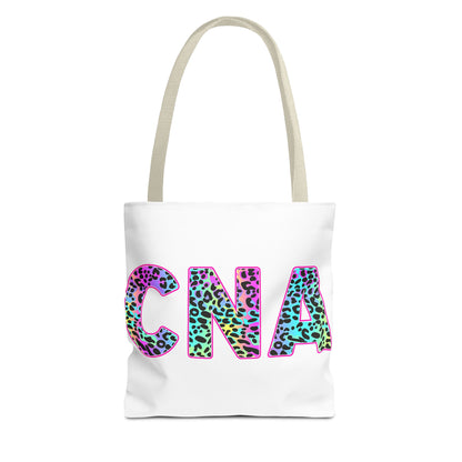 CNA Leopard Print Tote Bag - Colorful Nurse Aide Gift