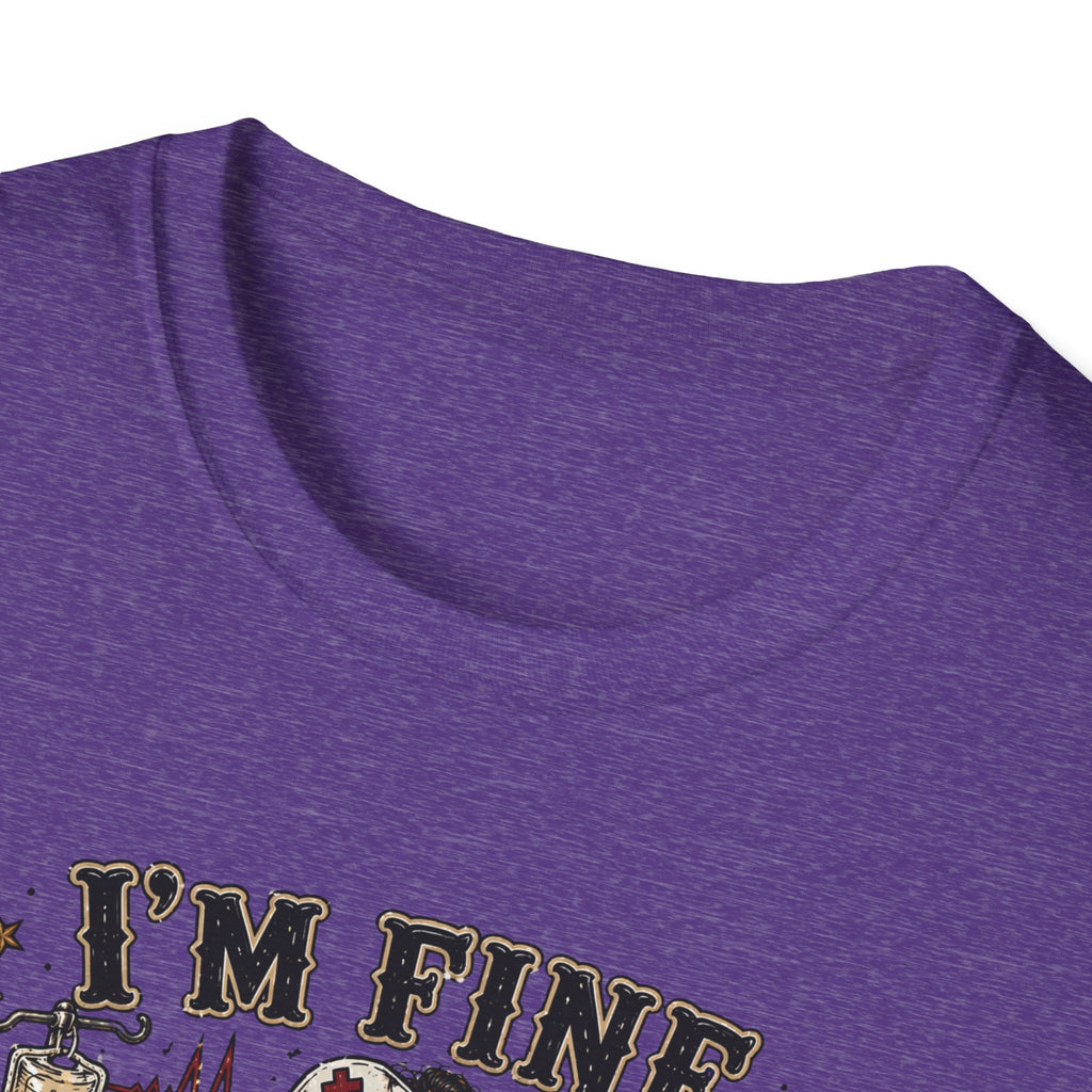 I'm Fine This Is Fine T-Shirt — Dark Humor Skeleton Graphic Tee