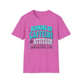 Caregiver T-Shirt - "Running on Caffeine & Attitude" Graphic Tee