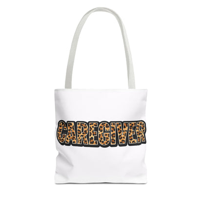 Caregiver Leopard Print Tote Bag —