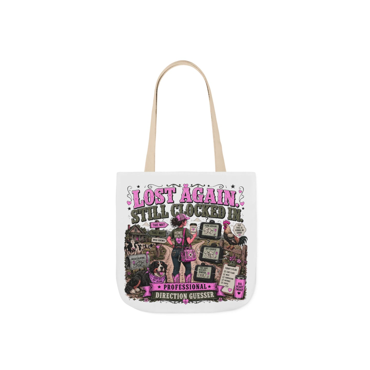Home Health Care Tote Bag — 'Lost Again, Still Cucked' Graphic Canvas Tote