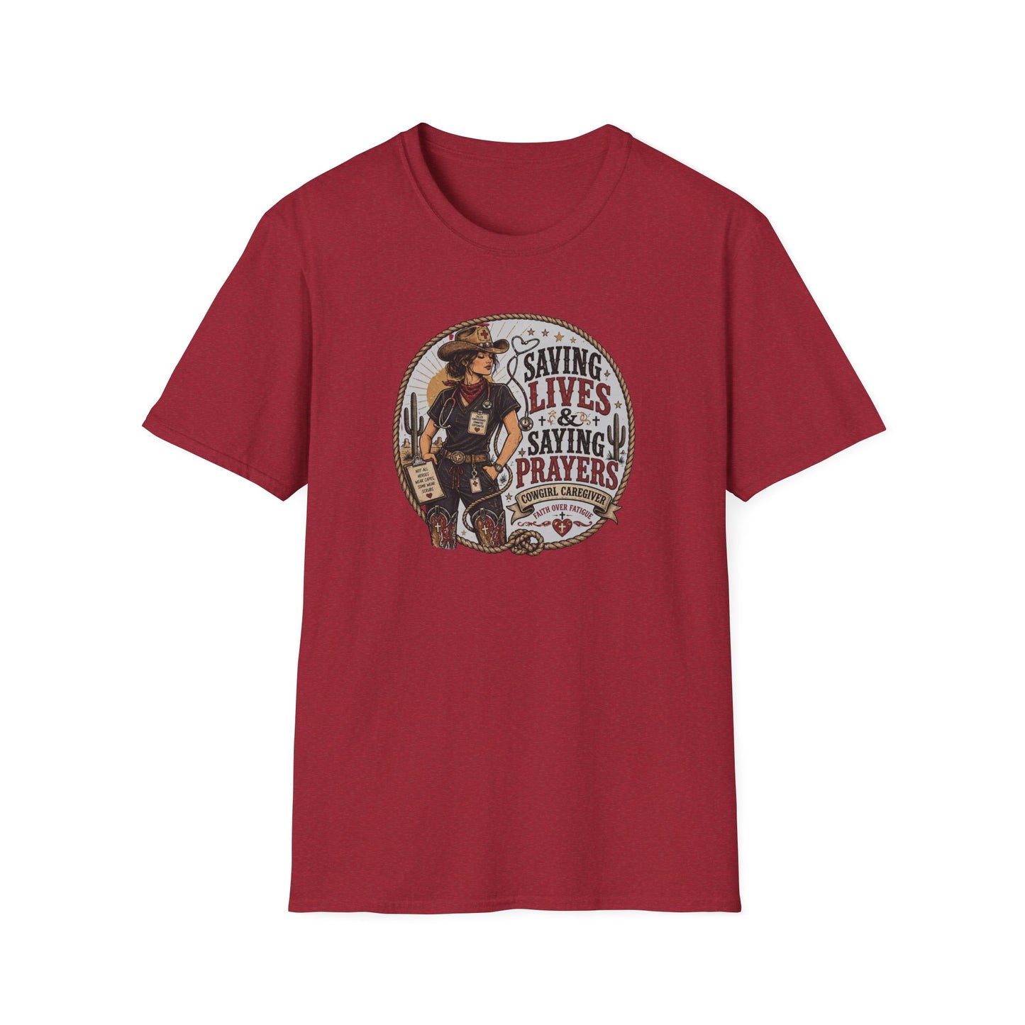 "Saving Lives & Saying Prayers" Vintage Rescue Tee