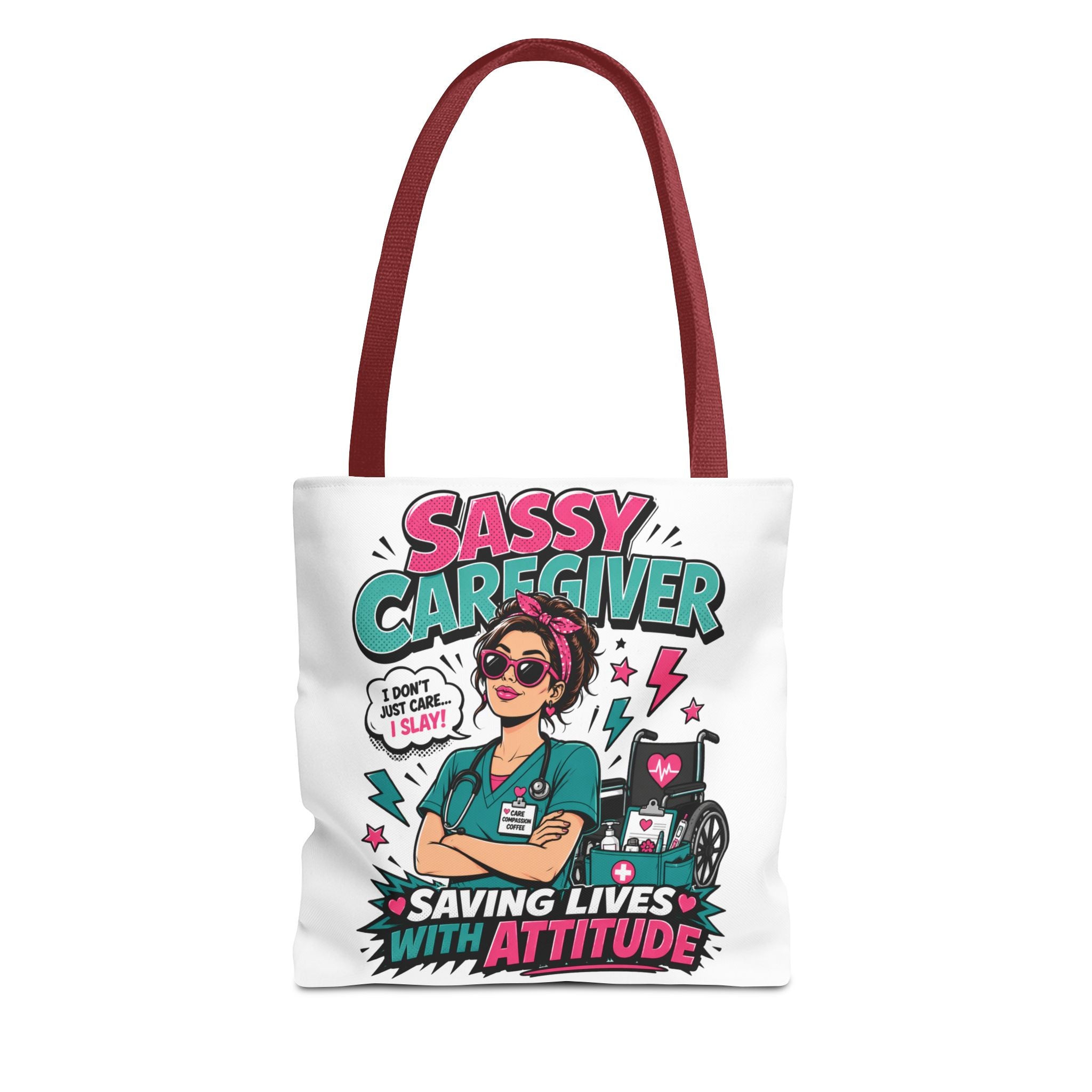Sassy Caregiver Tote Bag – "Saving Lives With Attitude"