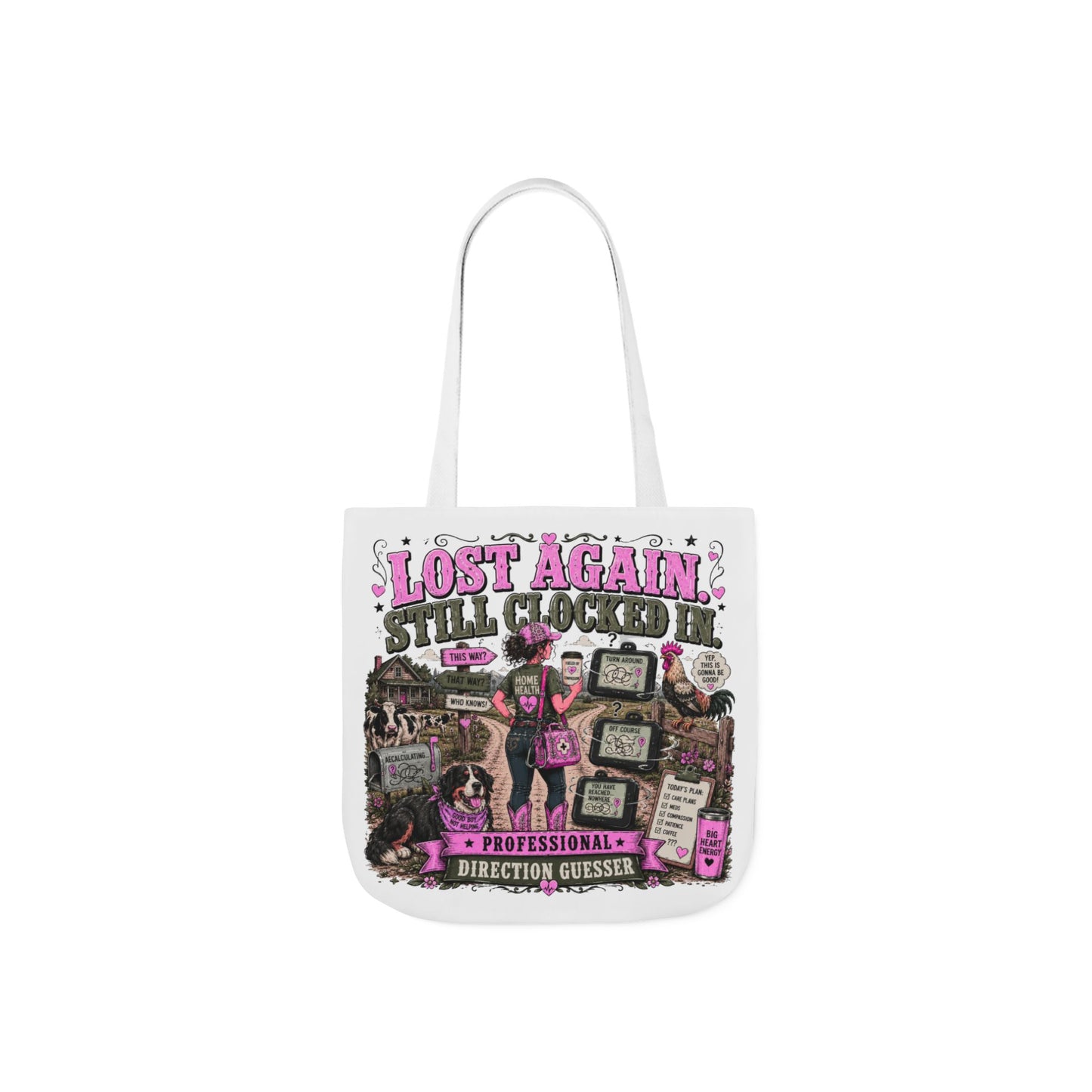 Home Health Care Tote Bag — 'Lost Again, Still Cucked' Graphic Canvas Tote