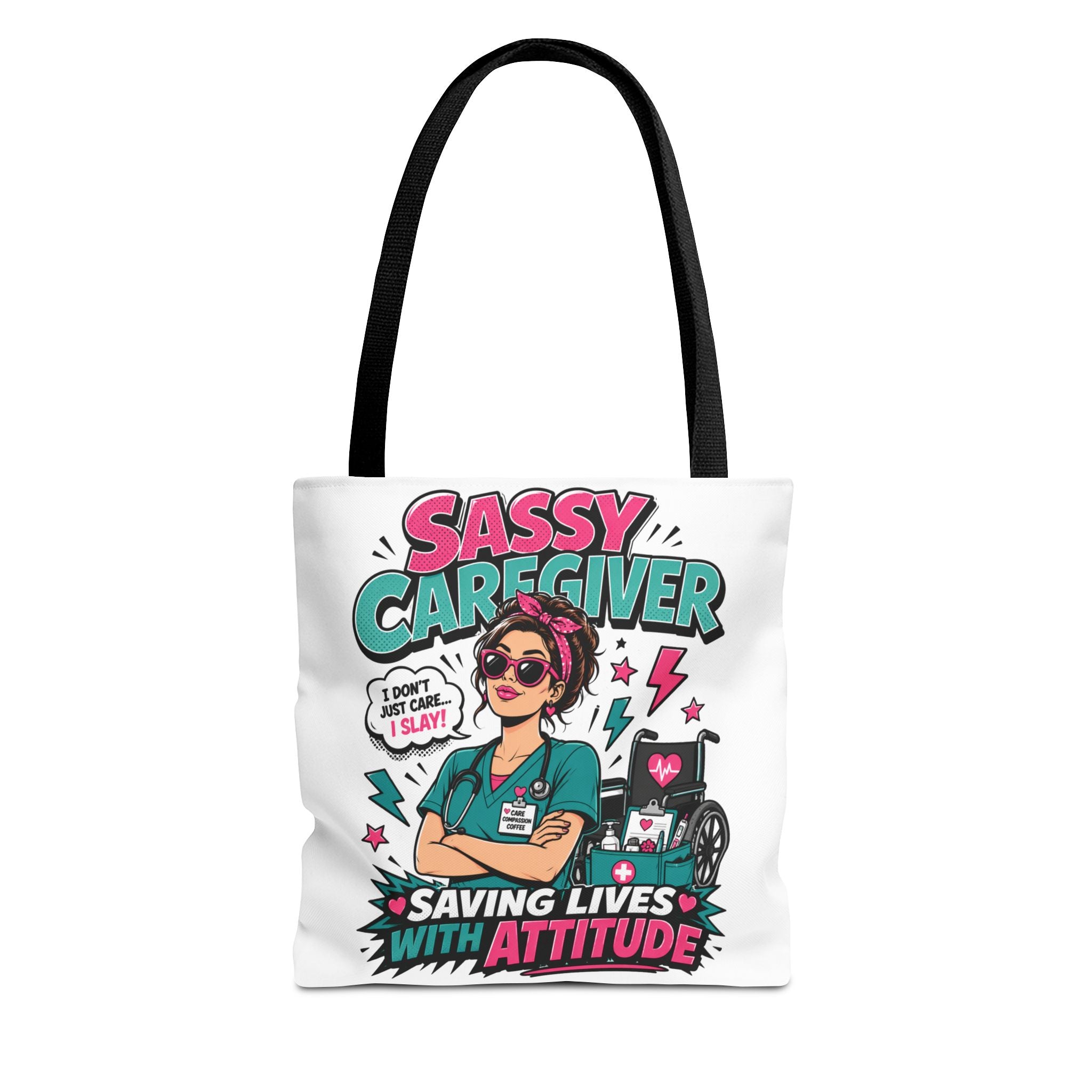 Sassy Caregiver Tote Bag – "Saving Lives With Attitude"