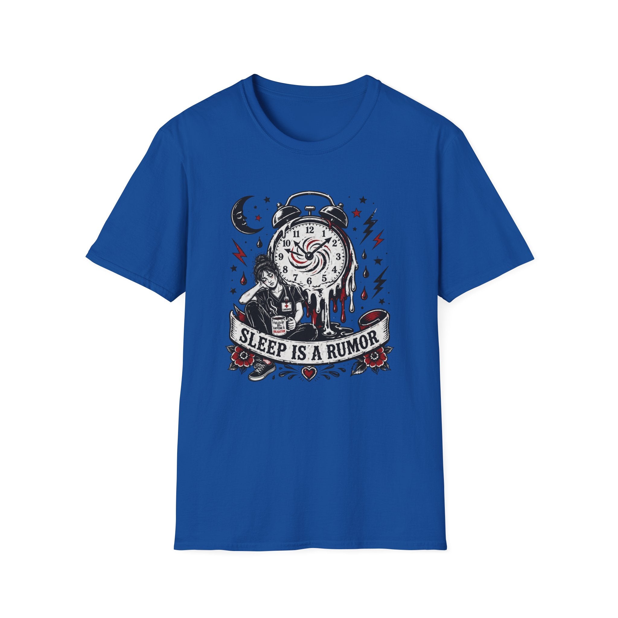 Sleep Is A Rumor T-Shirt – Goth Alarm Clock Graphic Tee