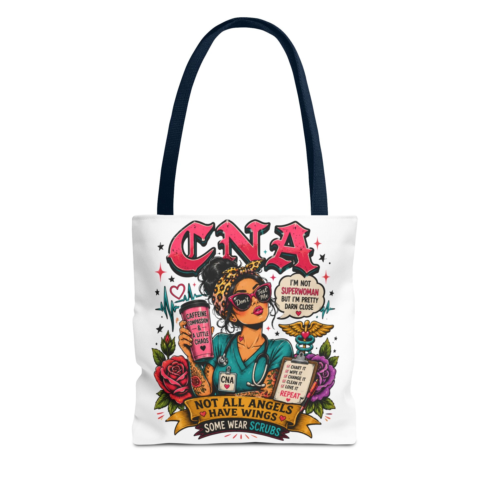 CNA Tote Bag - 'Not All Angels Have Wings, Some Wear Scrubs'