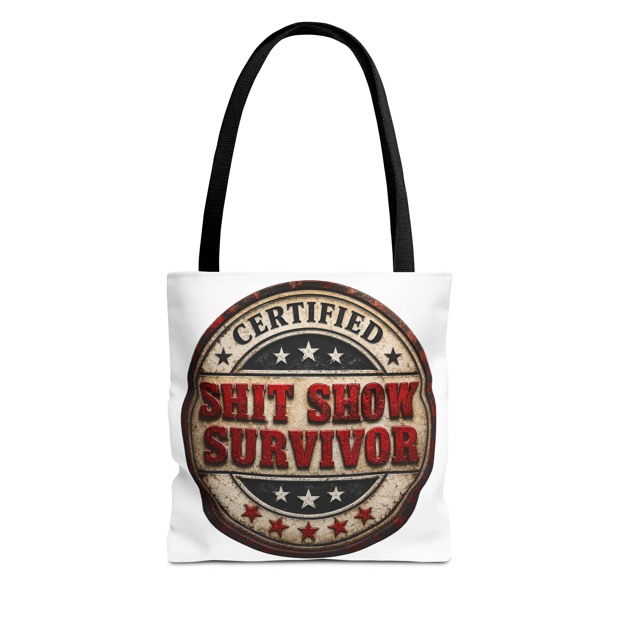 Tote Bag — "Certified Shit Show Survivor" Vintage Badge Tote