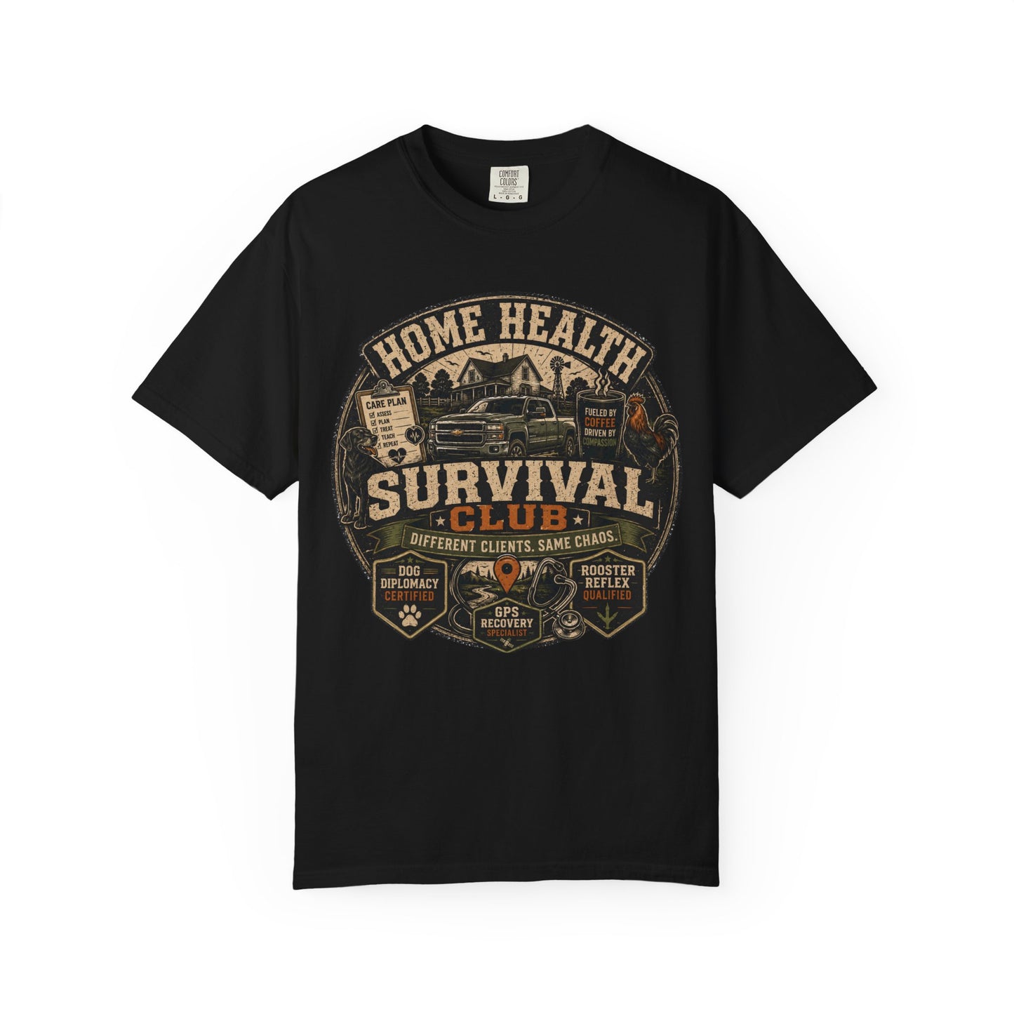 Men Of Home Health Survival Club T-Shirt — Vintage Caregiver Pride Tee