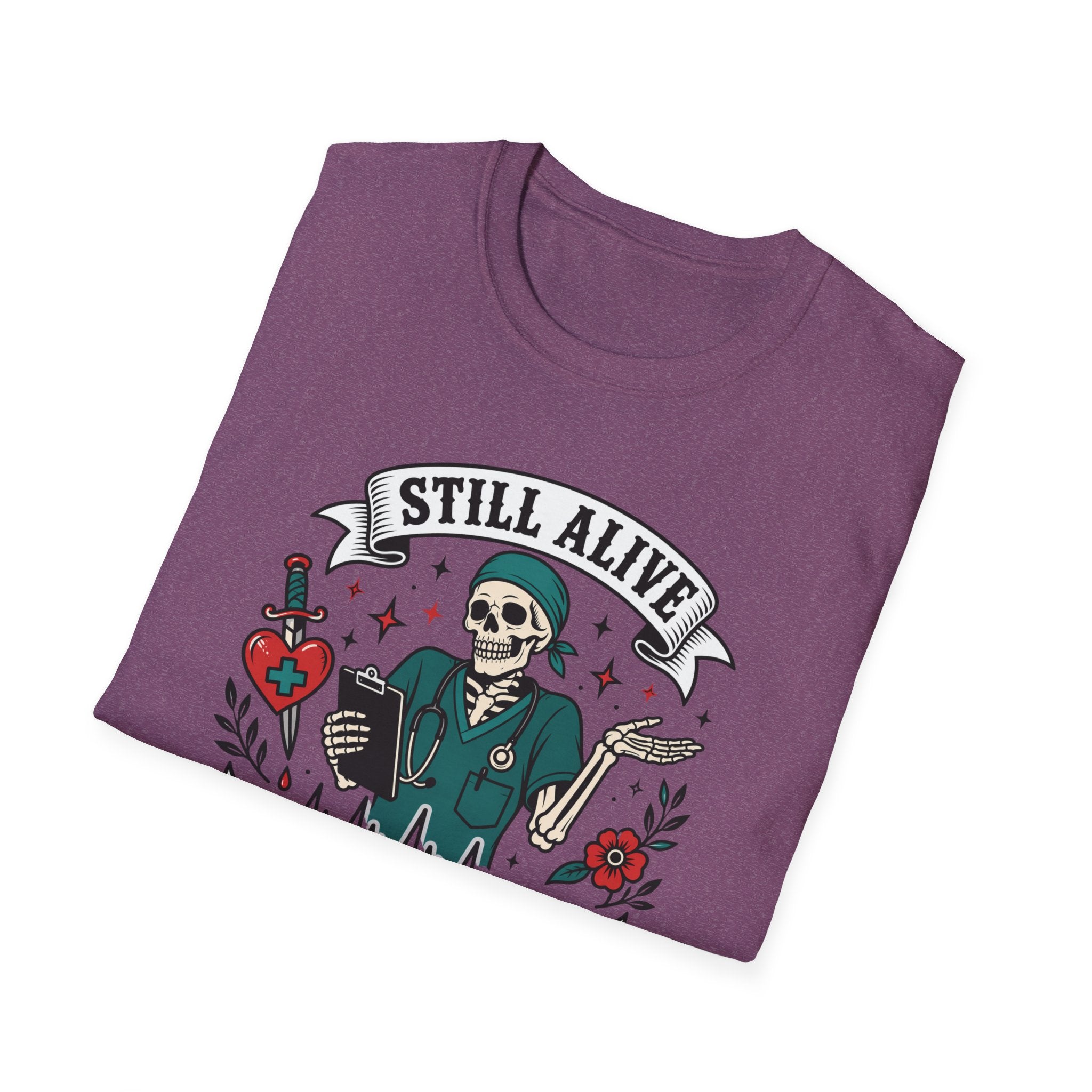 Still Alive Skeleton T-Shirt — "Still Alive You're Welcome" Graphic Tee