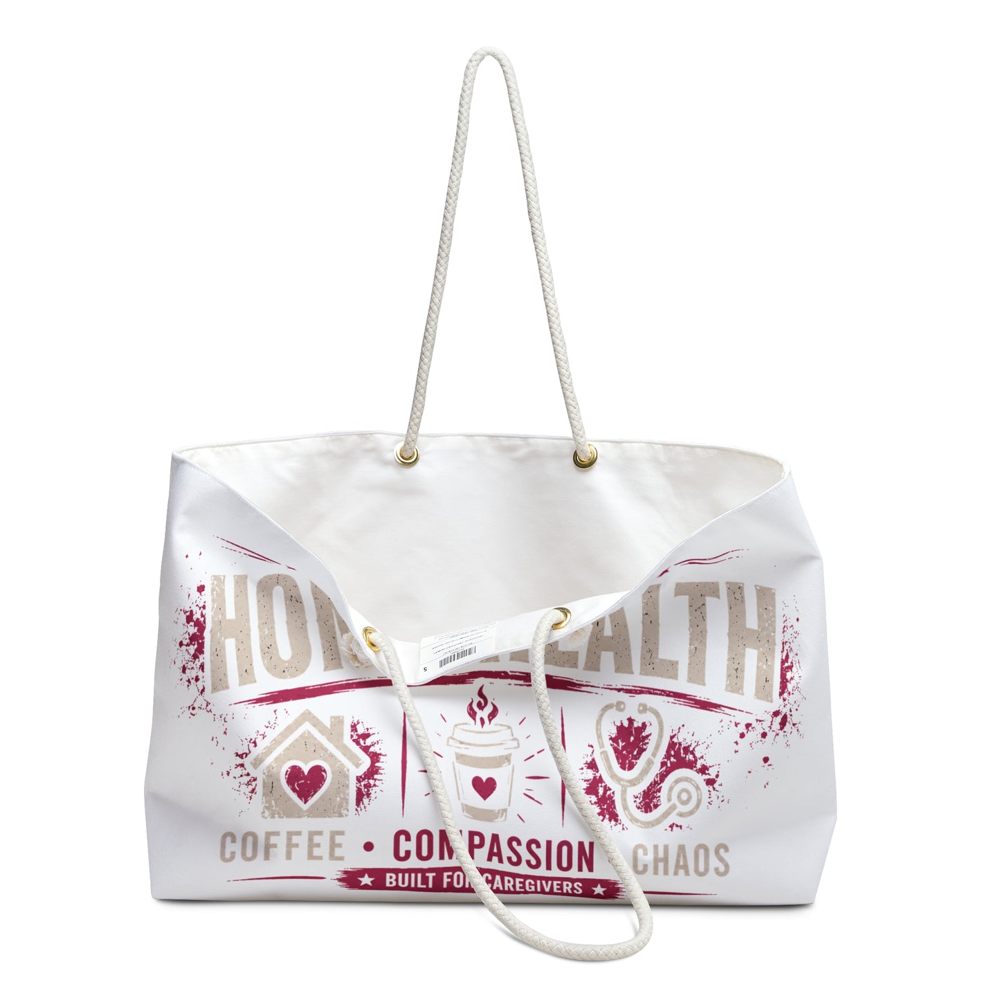 Home Health Caregiver Weekender Bag — Coffee, Compassion, Chaos Travel Tote